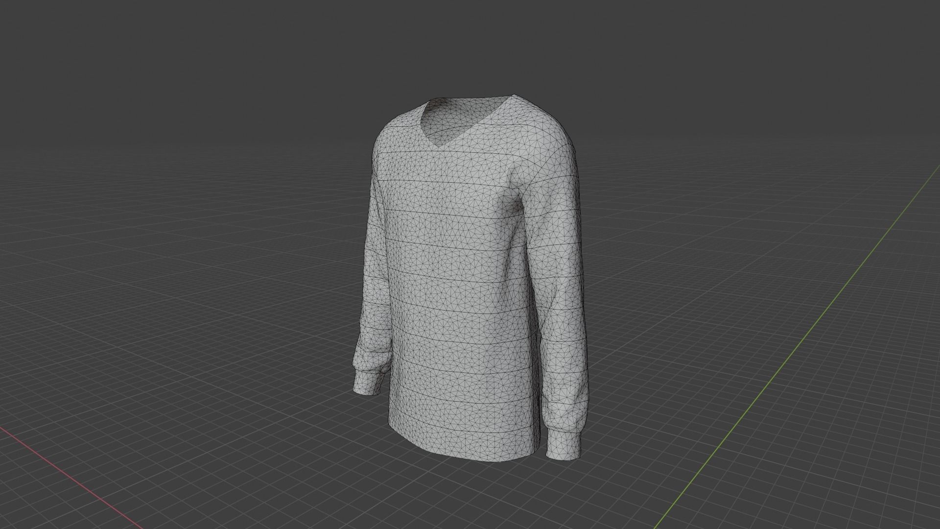 Sweater mannequin stripes Low-poly 3D model_9