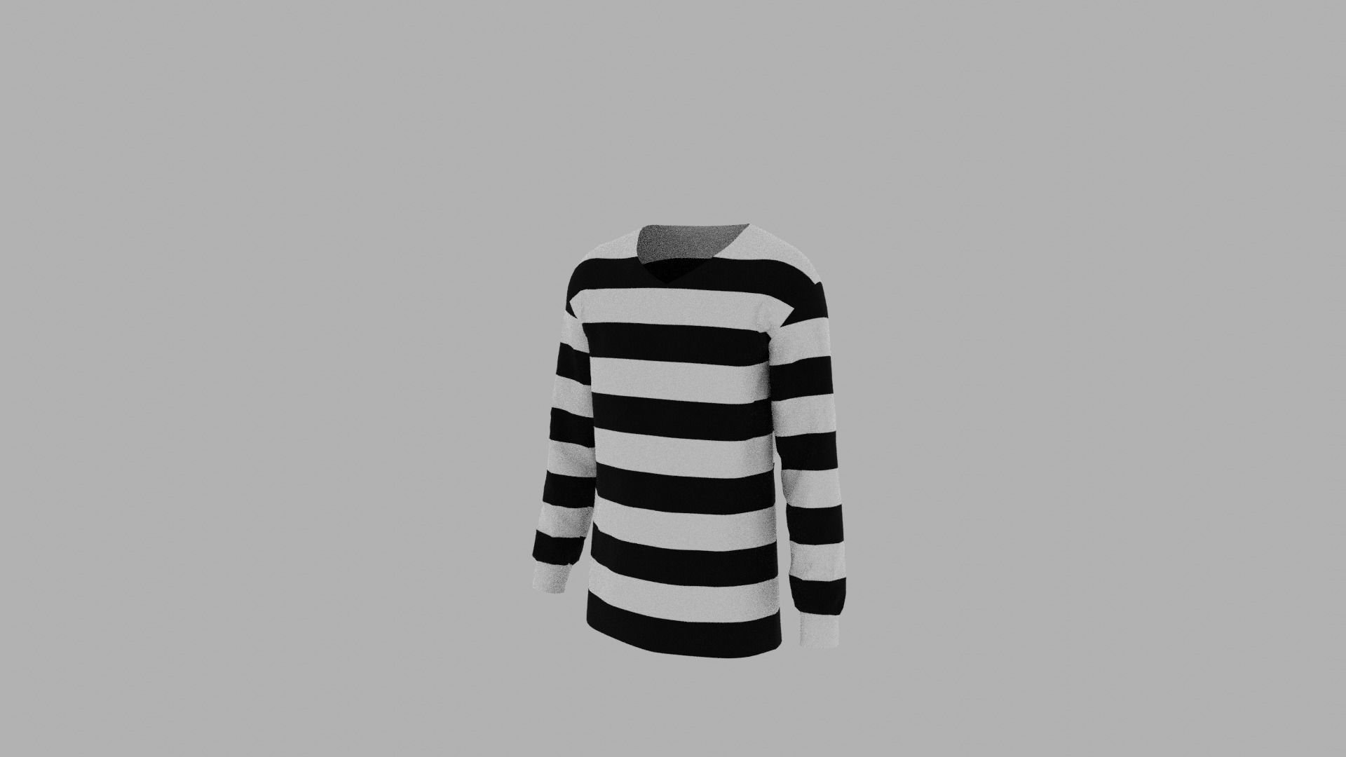 Sweater mannequin stripes Low-poly 3D model_2