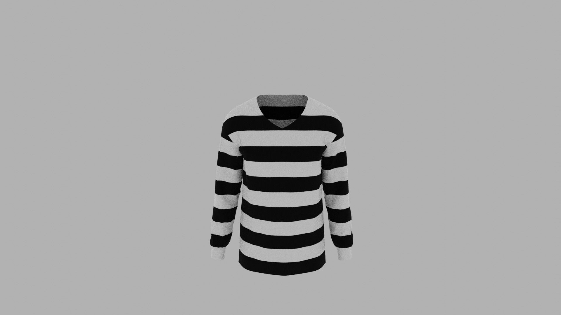 Sweater mannequin stripes Low-poly 3D model_5