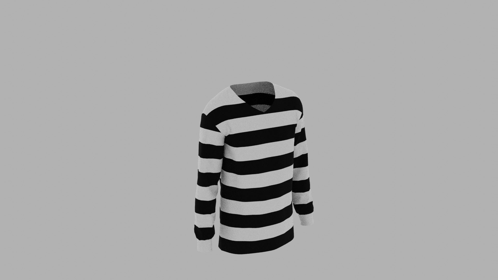 Sweater mannequin stripes Low-poly 3D model_4