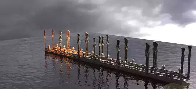 Huge Drake Fort Bridge  3D model