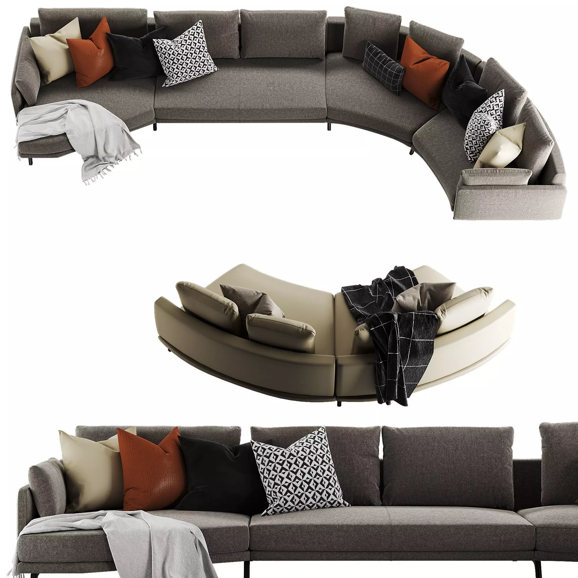 Porada Etienne Sofa Comp I 3D model