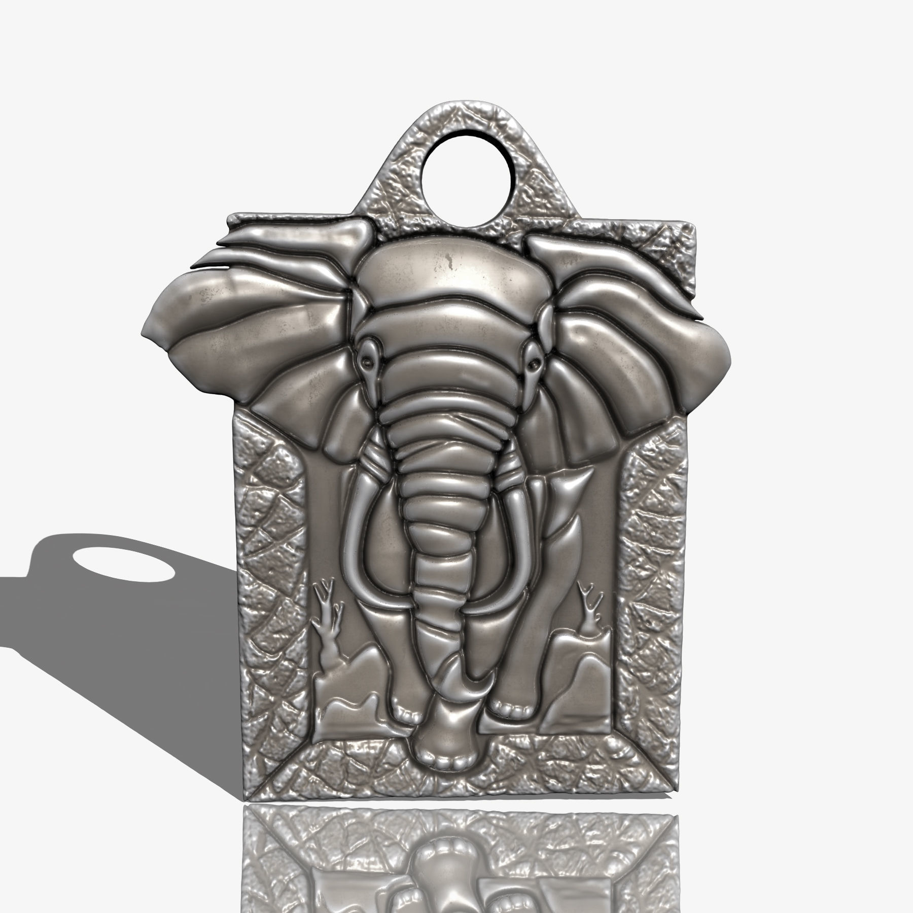  Elephant Pendant M03 3D print model_2
