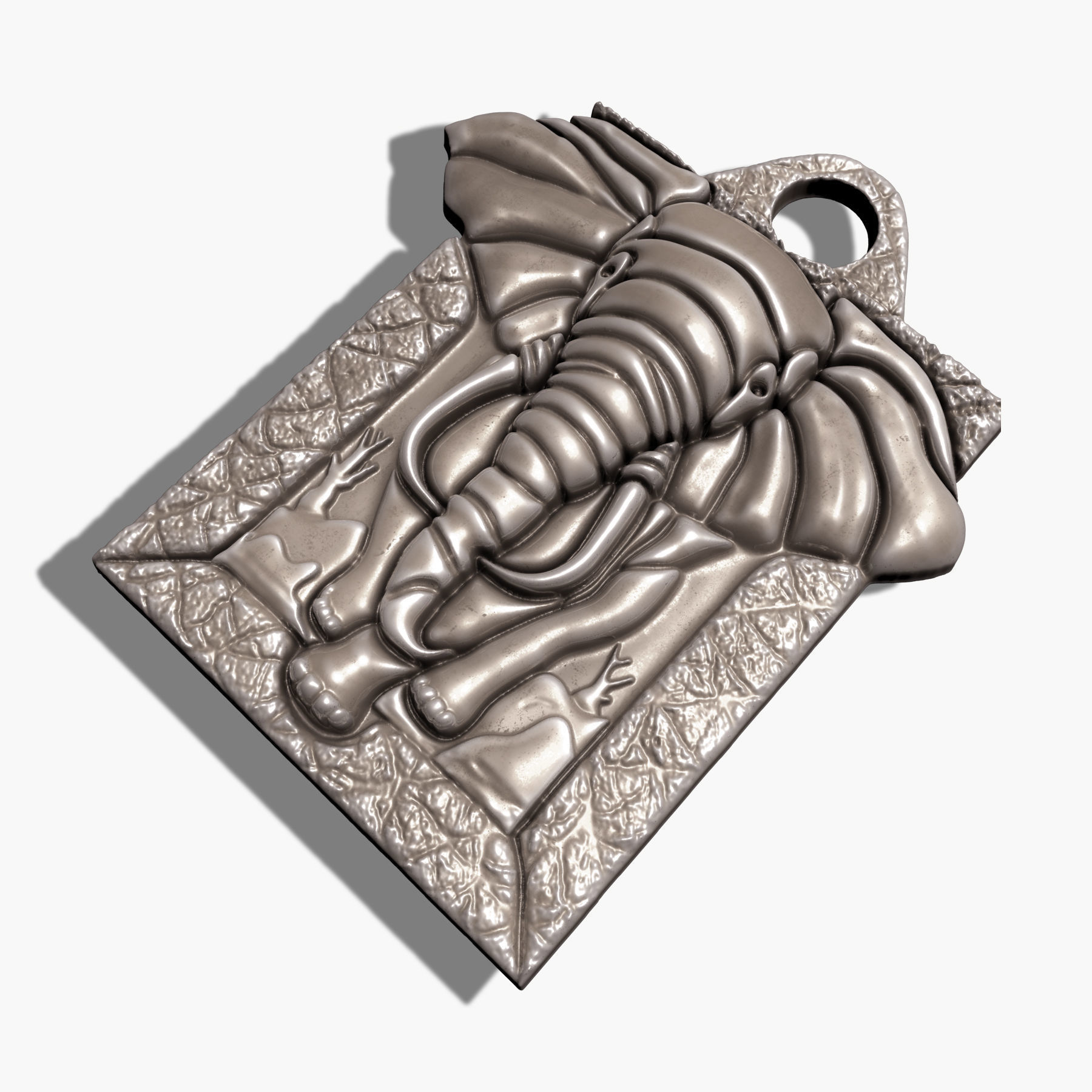  Elephant Pendant M03 3D print model_9