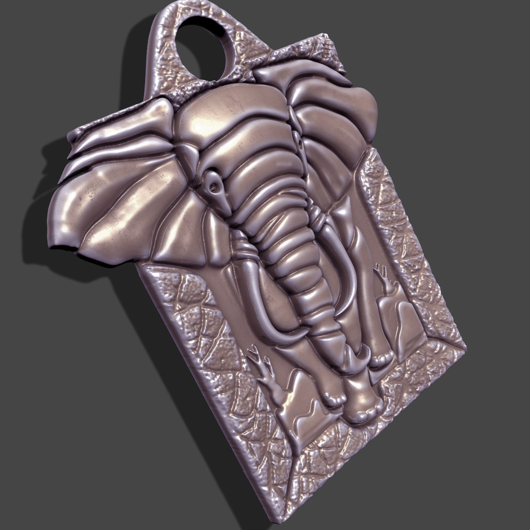  Elephant Pendant M03 3D print model_4