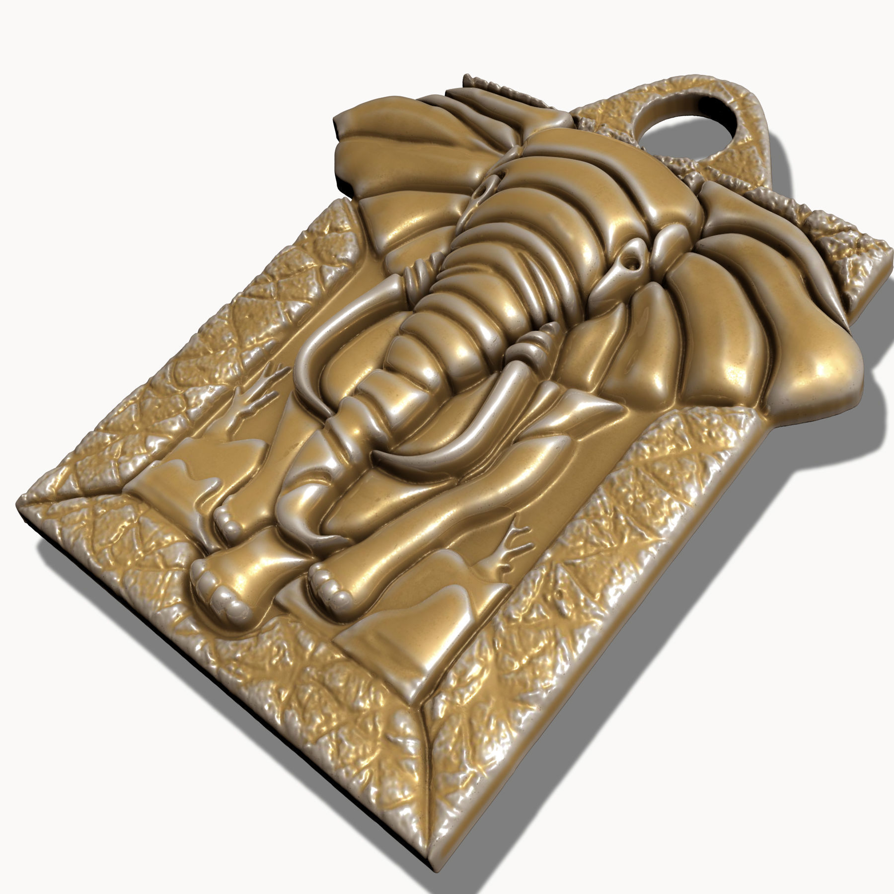  Elephant Pendant M03 3D print model_3