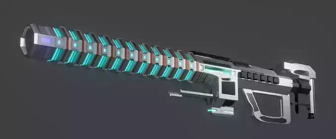 Railgun futuristic weapon