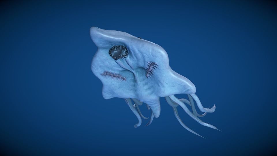 Ancient Deep Sea Creature Low-poly 3D model_32