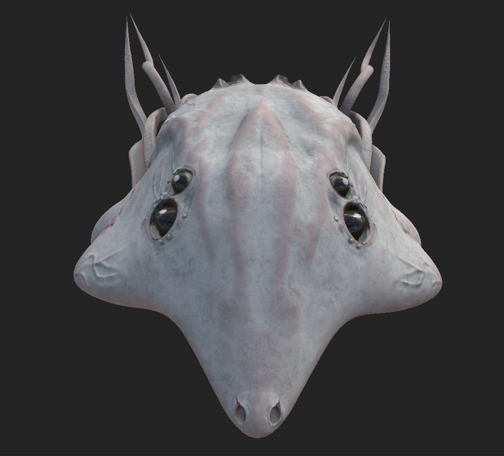 Ancient Deep Sea Creature Low-poly 3D model_27