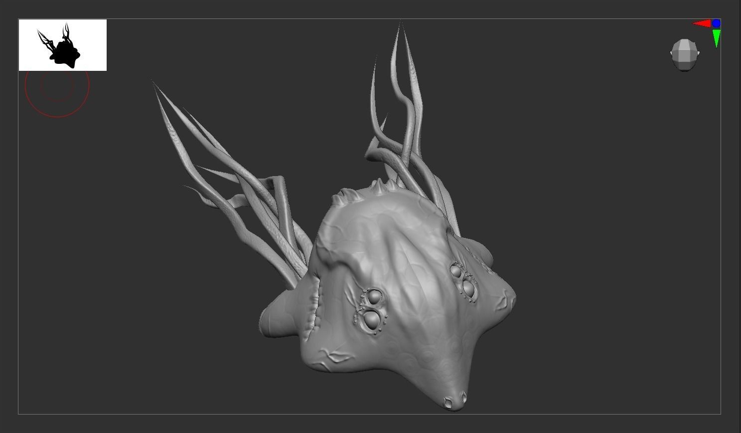 Ancient Deep Sea Creature Low-poly 3D model_9