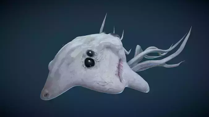 Ancient Deep Sea Creature Low-poly 3D model