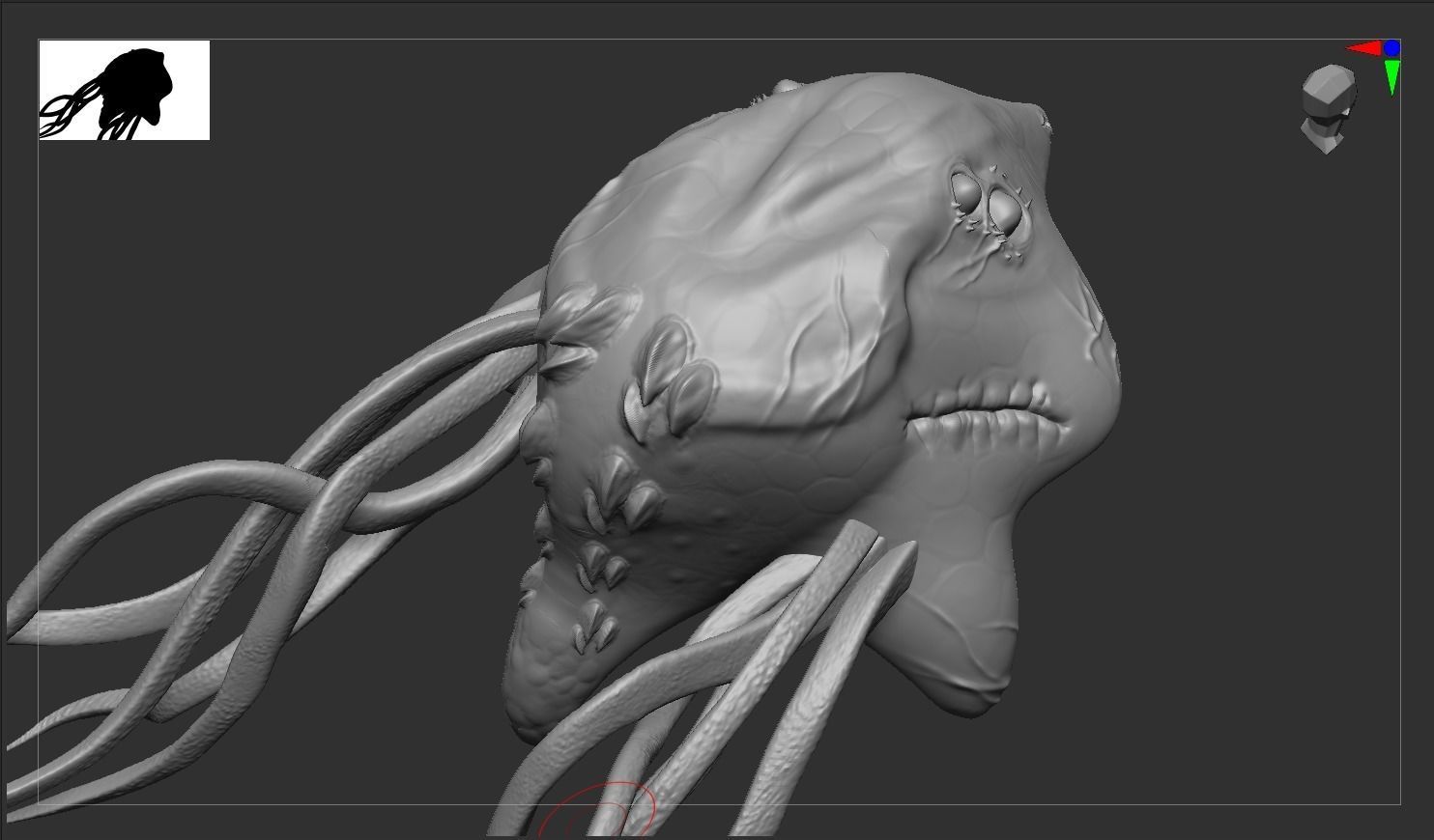 Ancient Deep Sea Creature Low-poly 3D model_17