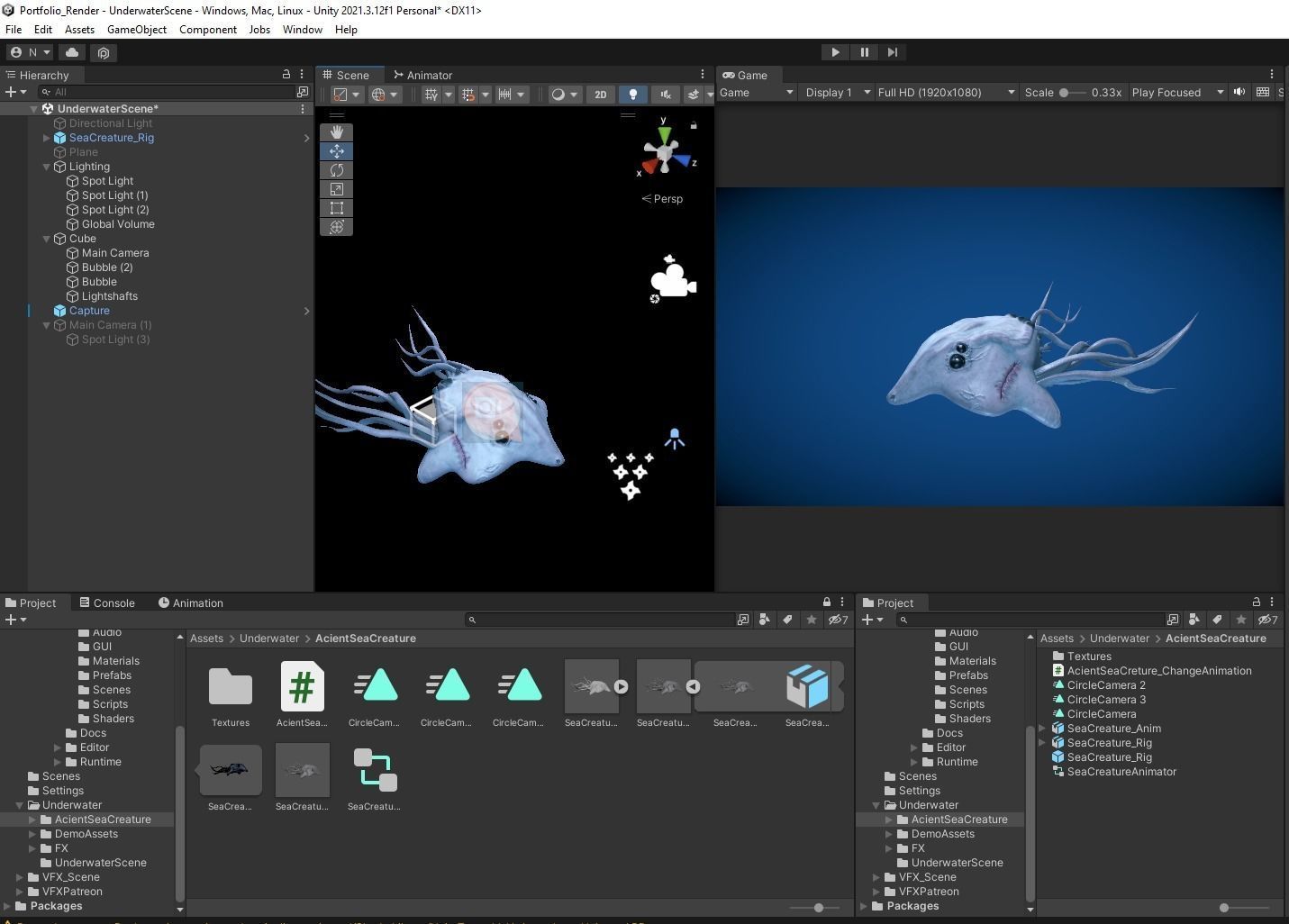 Ancient Deep Sea Creature Low-poly 3D model_15