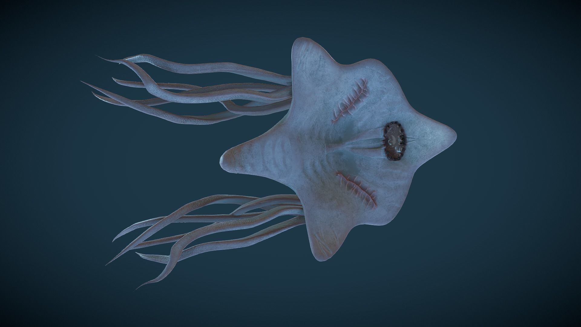 Ancient Deep Sea Creature Low-poly 3D model_5