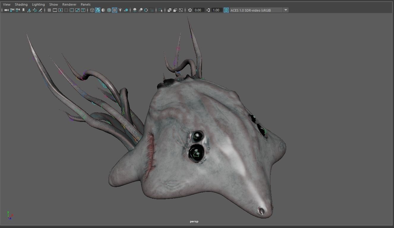 Ancient Deep Sea Creature Low-poly 3D model_26
