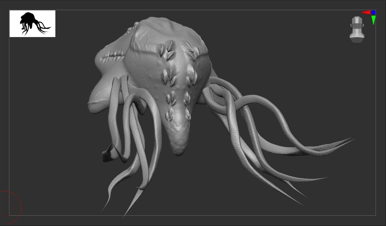 Ancient Deep Sea Creature Low-poly 3D model_12