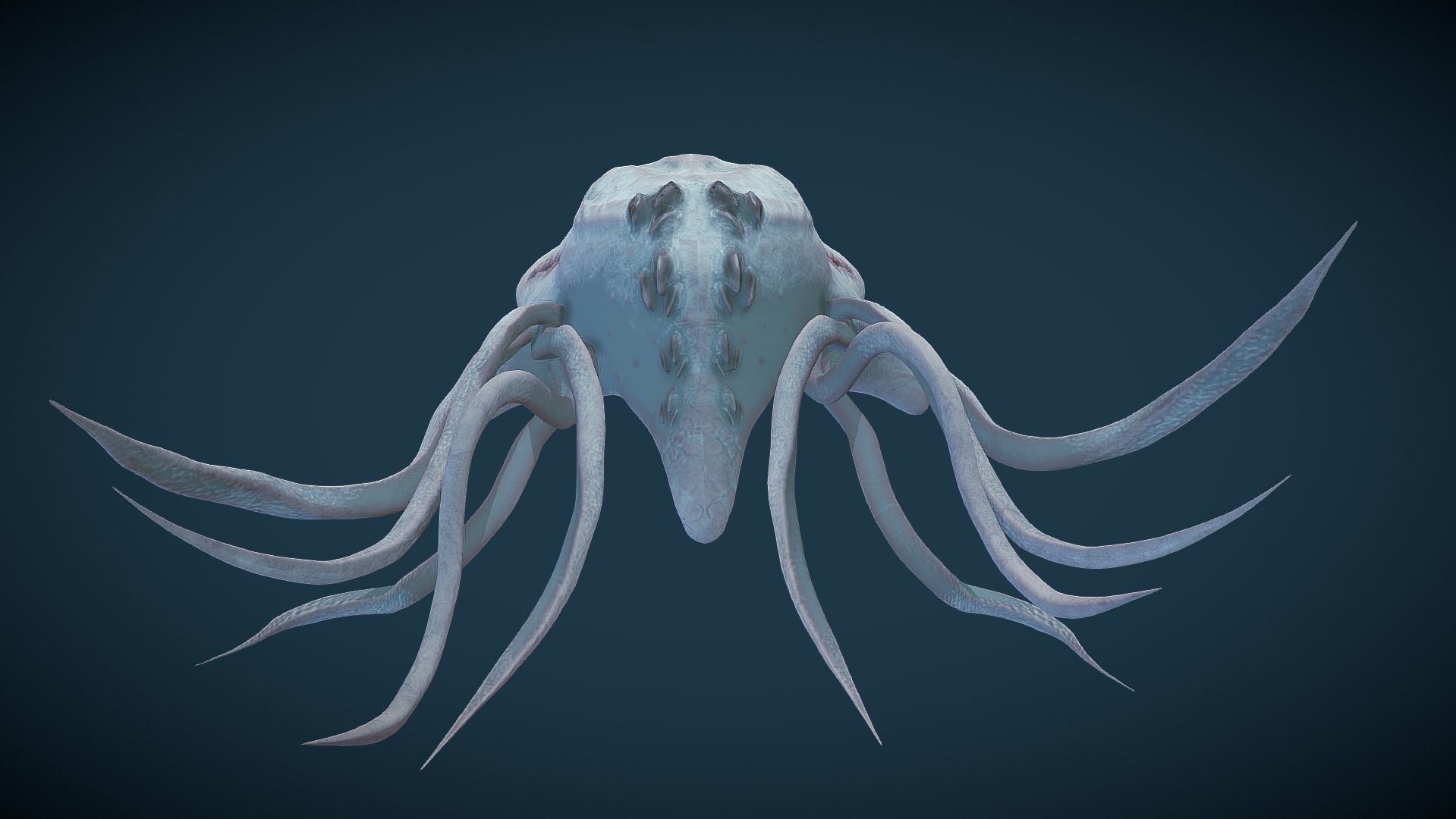 Ancient Deep Sea Creature Low-poly 3D model_4