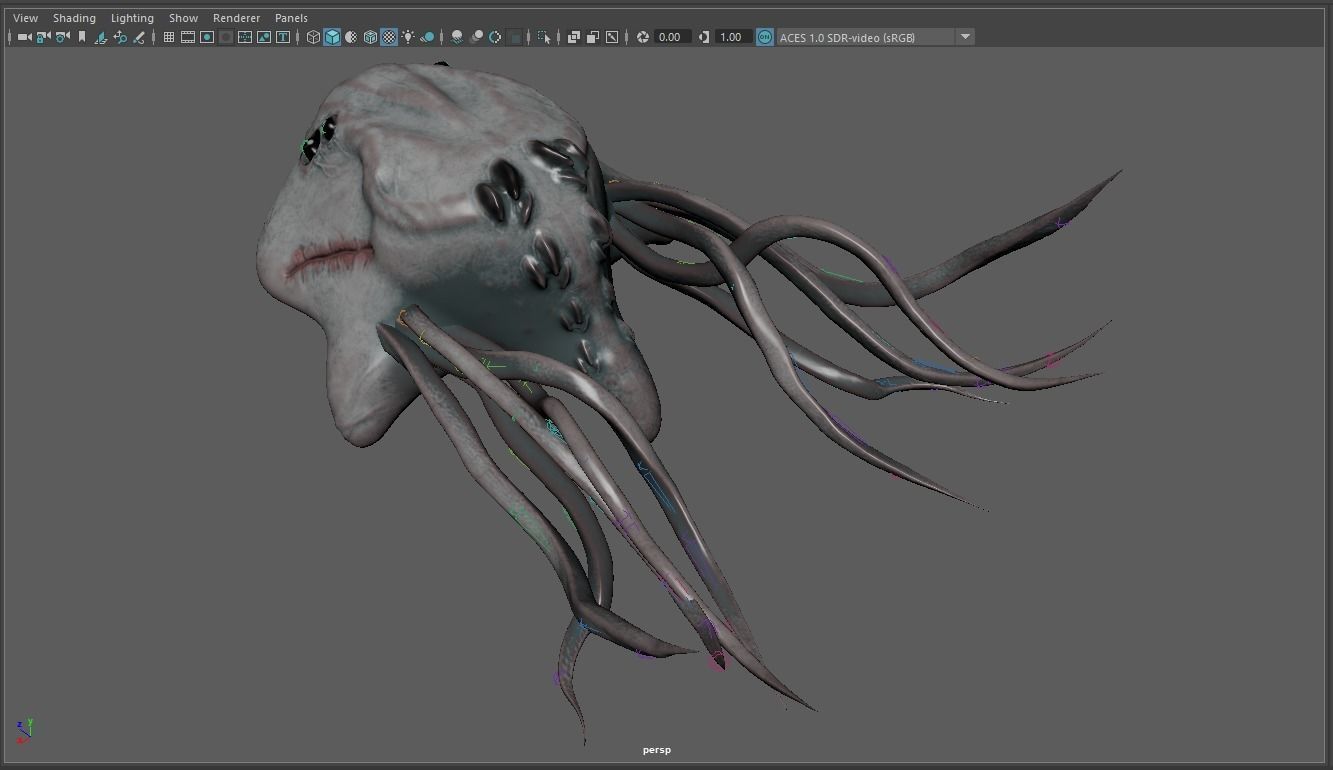 Ancient Deep Sea Creature Low-poly 3D model_24