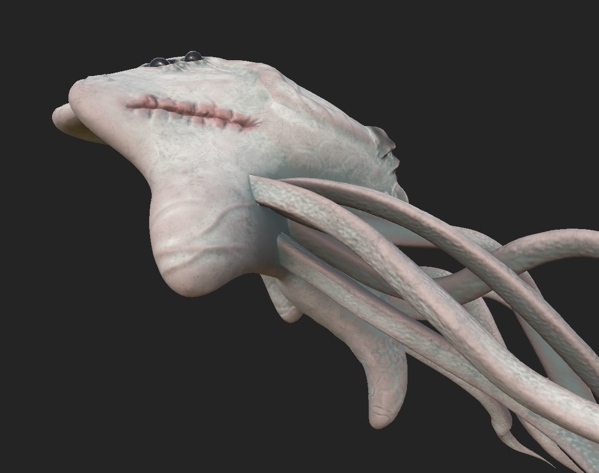 Ancient Deep Sea Creature Low-poly 3D model_28
