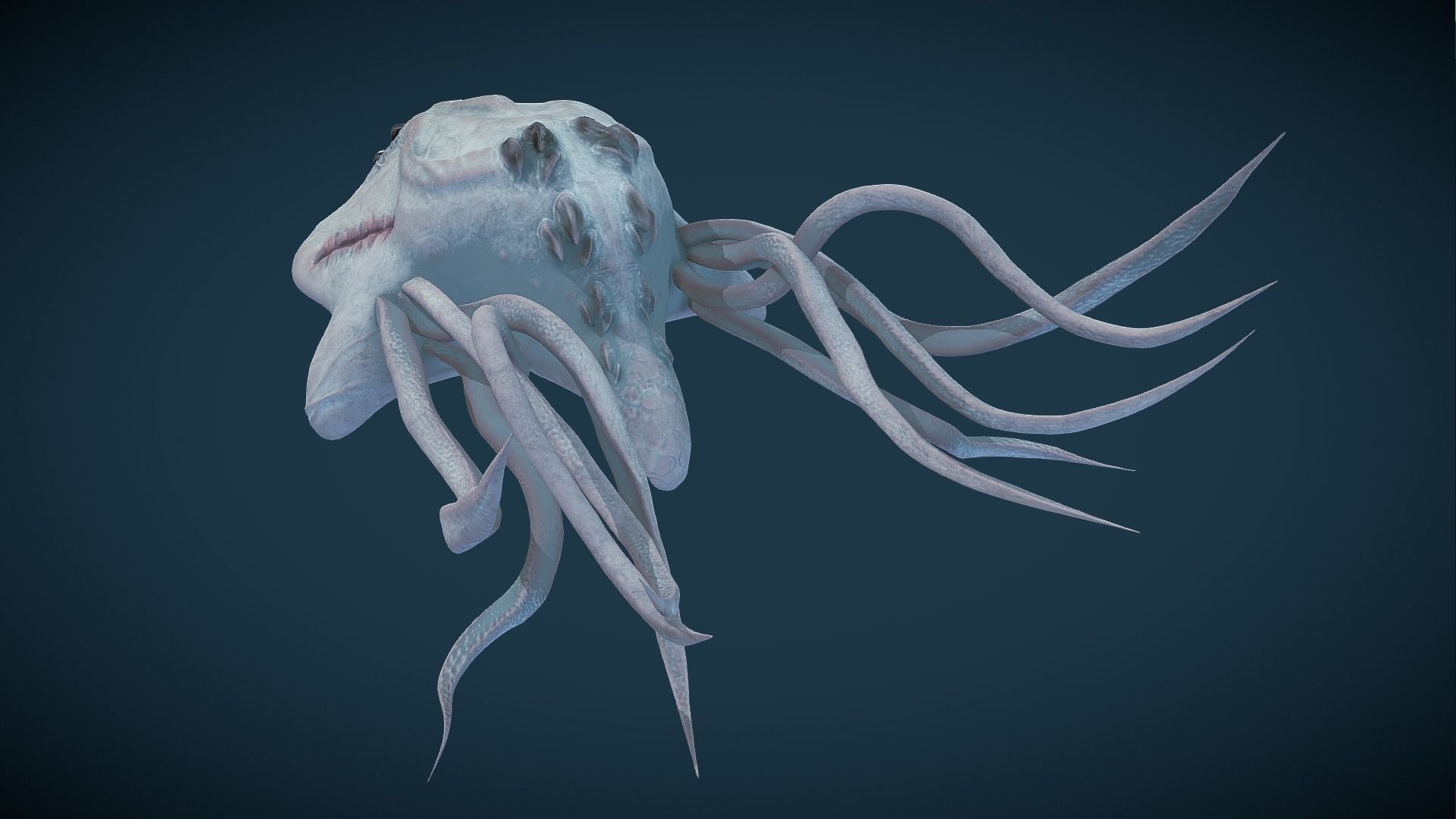Ancient Deep Sea Creature Low-poly 3D model_30