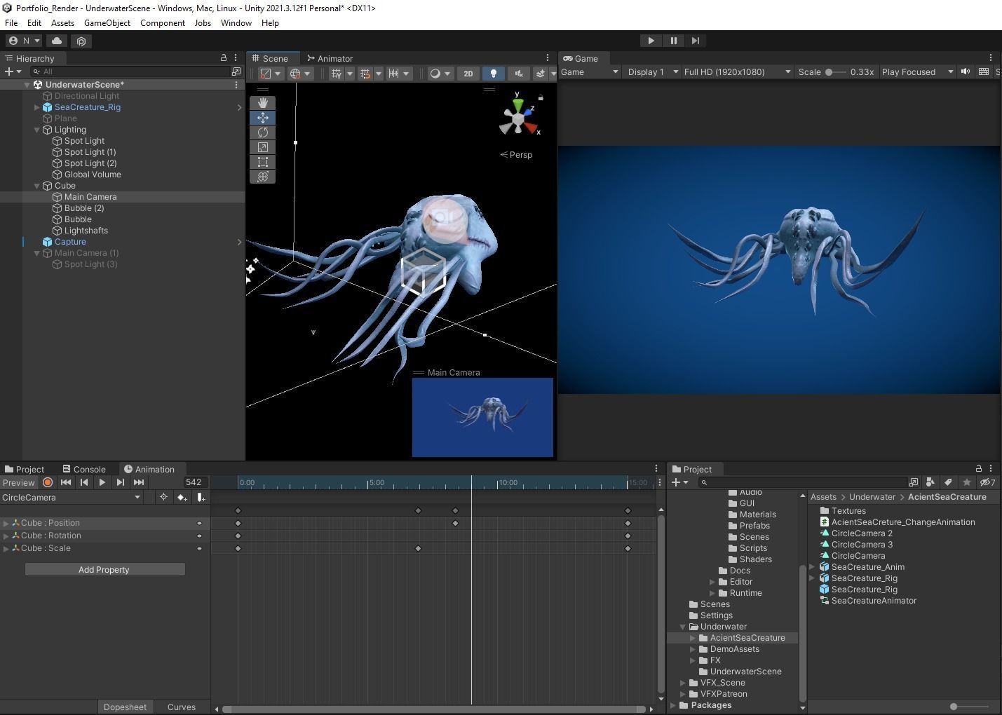 Ancient Deep Sea Creature Low-poly 3D model_14