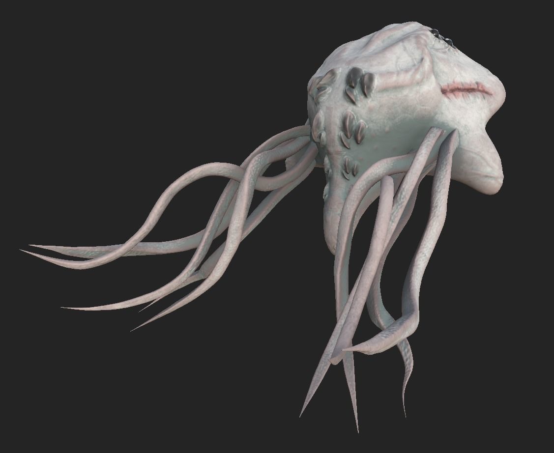 Ancient Deep Sea Creature Low-poly 3D model_25