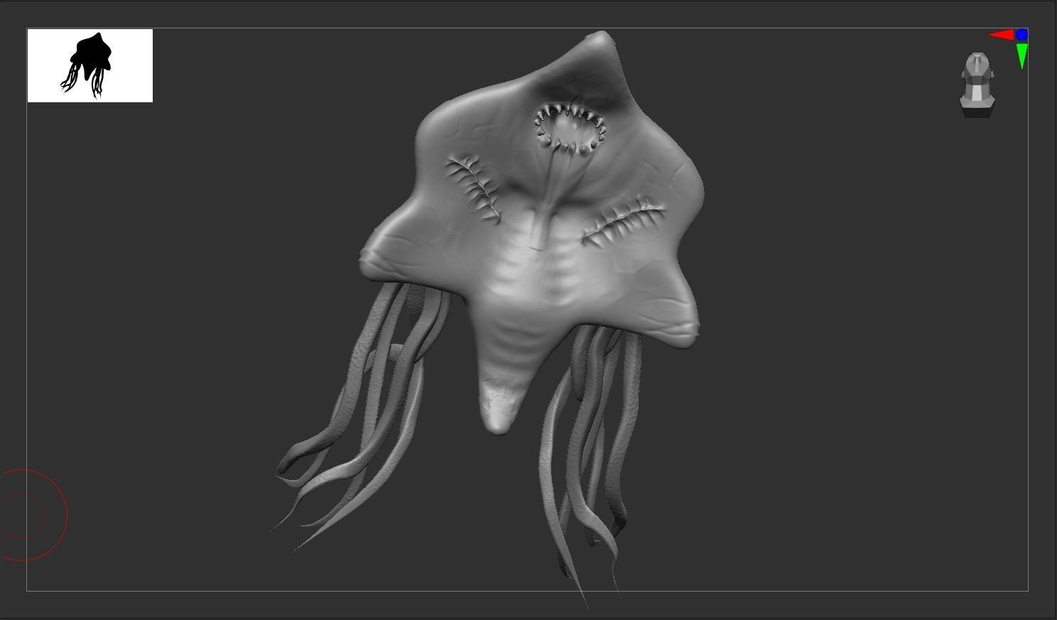 Ancient Deep Sea Creature Low-poly 3D model_11