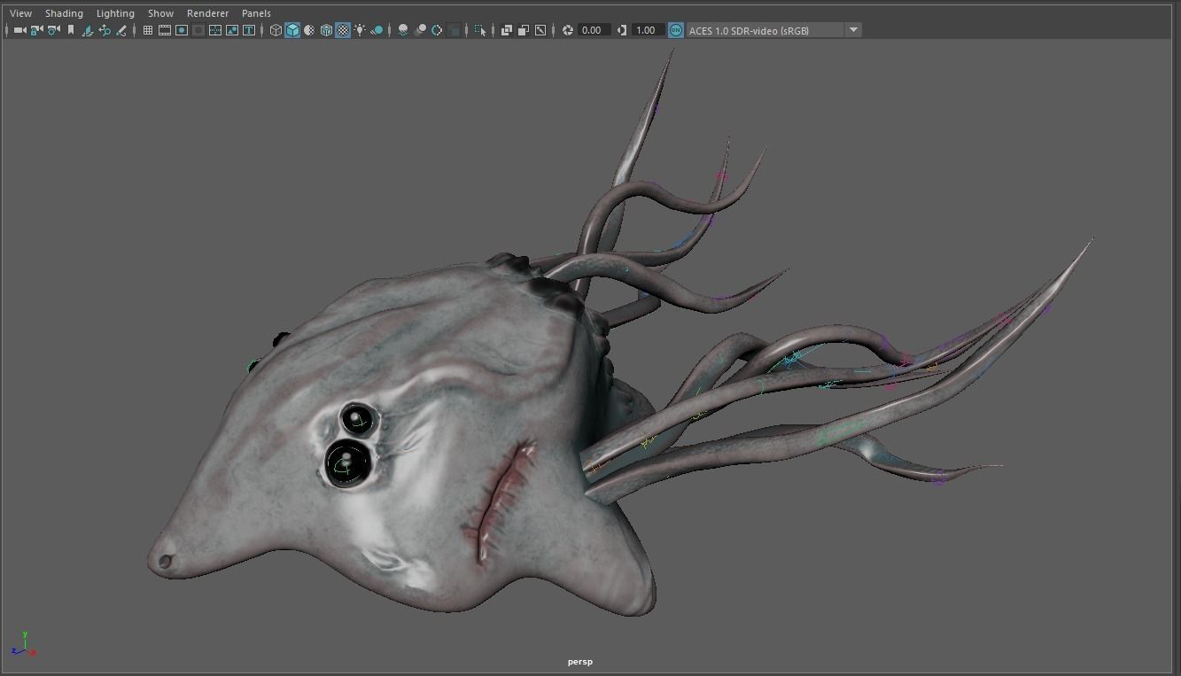 Ancient Deep Sea Creature Low-poly 3D model_23