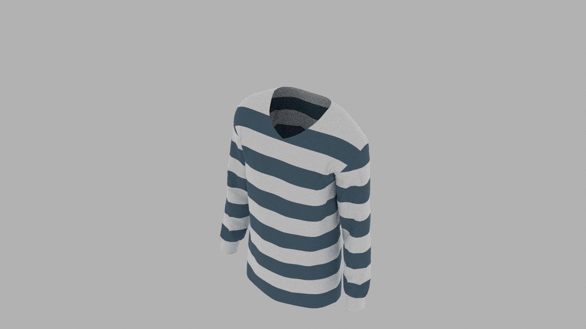 Sweater mannequin wearing striped shirt Low-poly 3D model_6