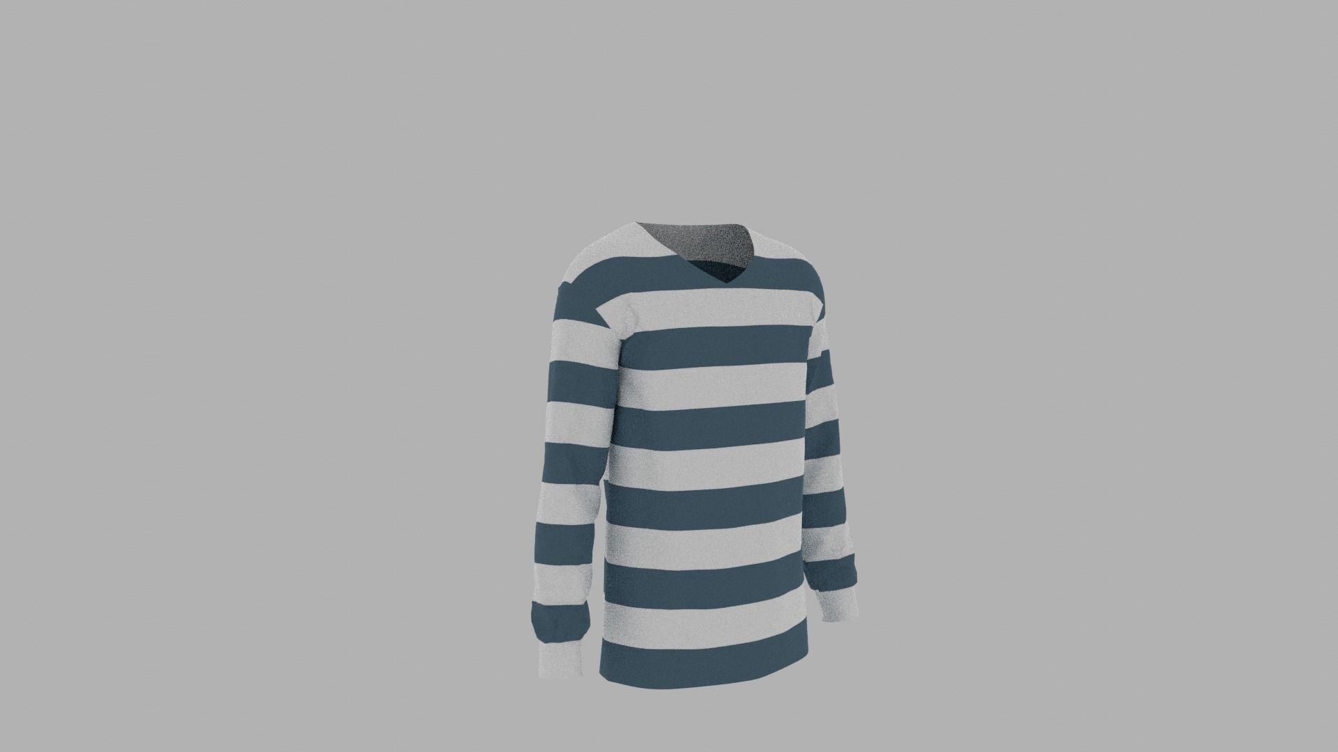 Sweater mannequin wearing striped shirt Low-poly 3D model_3