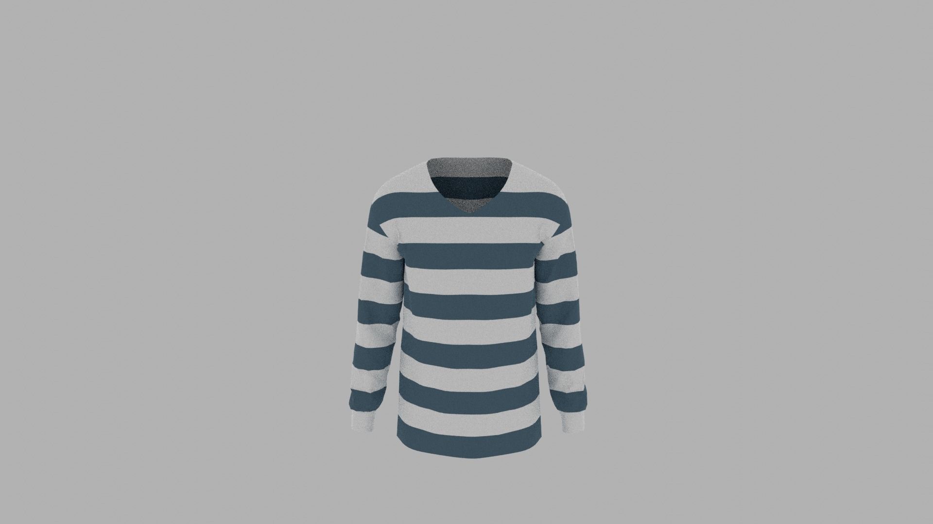 Sweater mannequin wearing striped shirt Low-poly 3D model_5