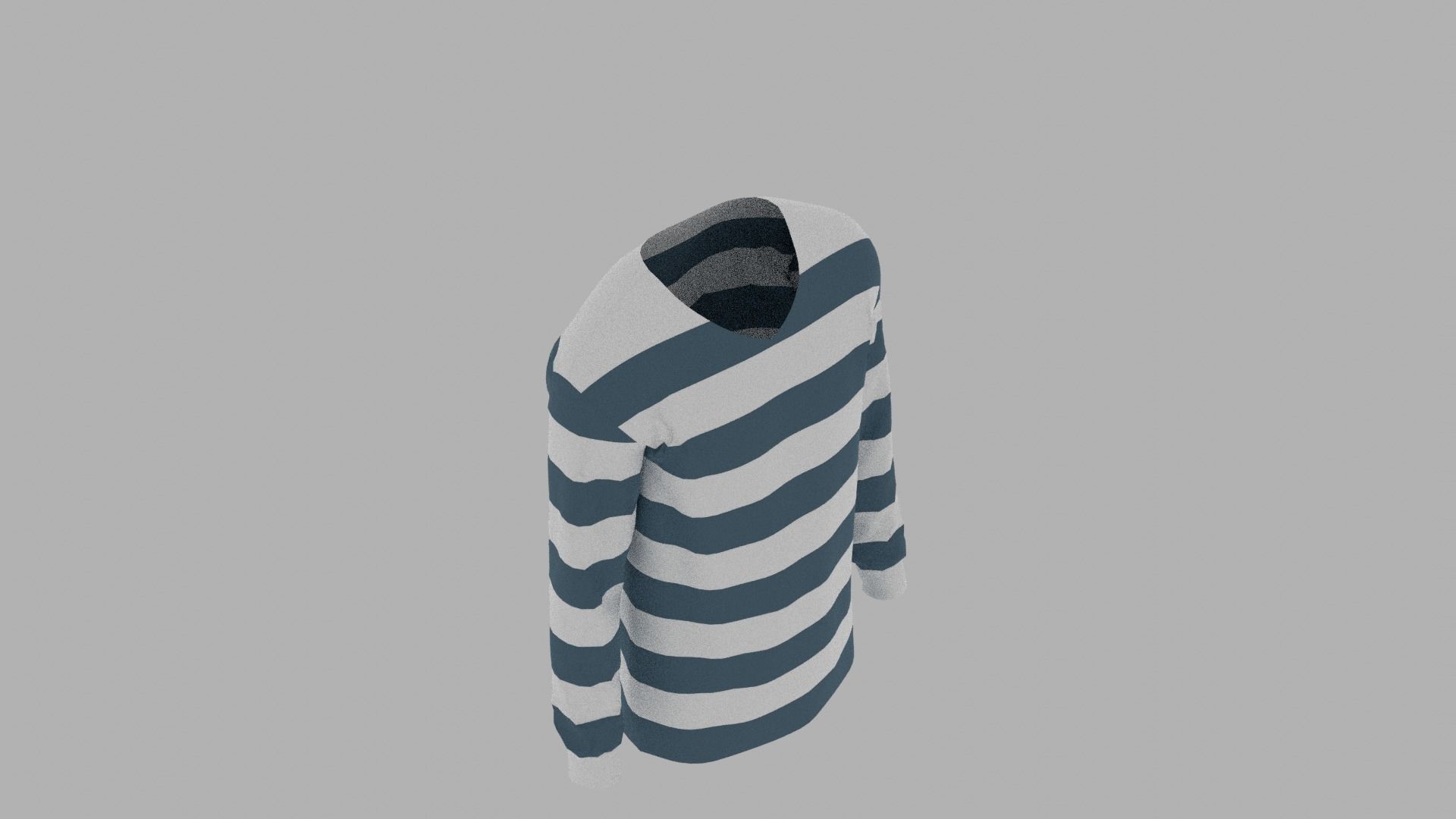Sweater mannequin wearing striped shirt Low-poly 3D model_7