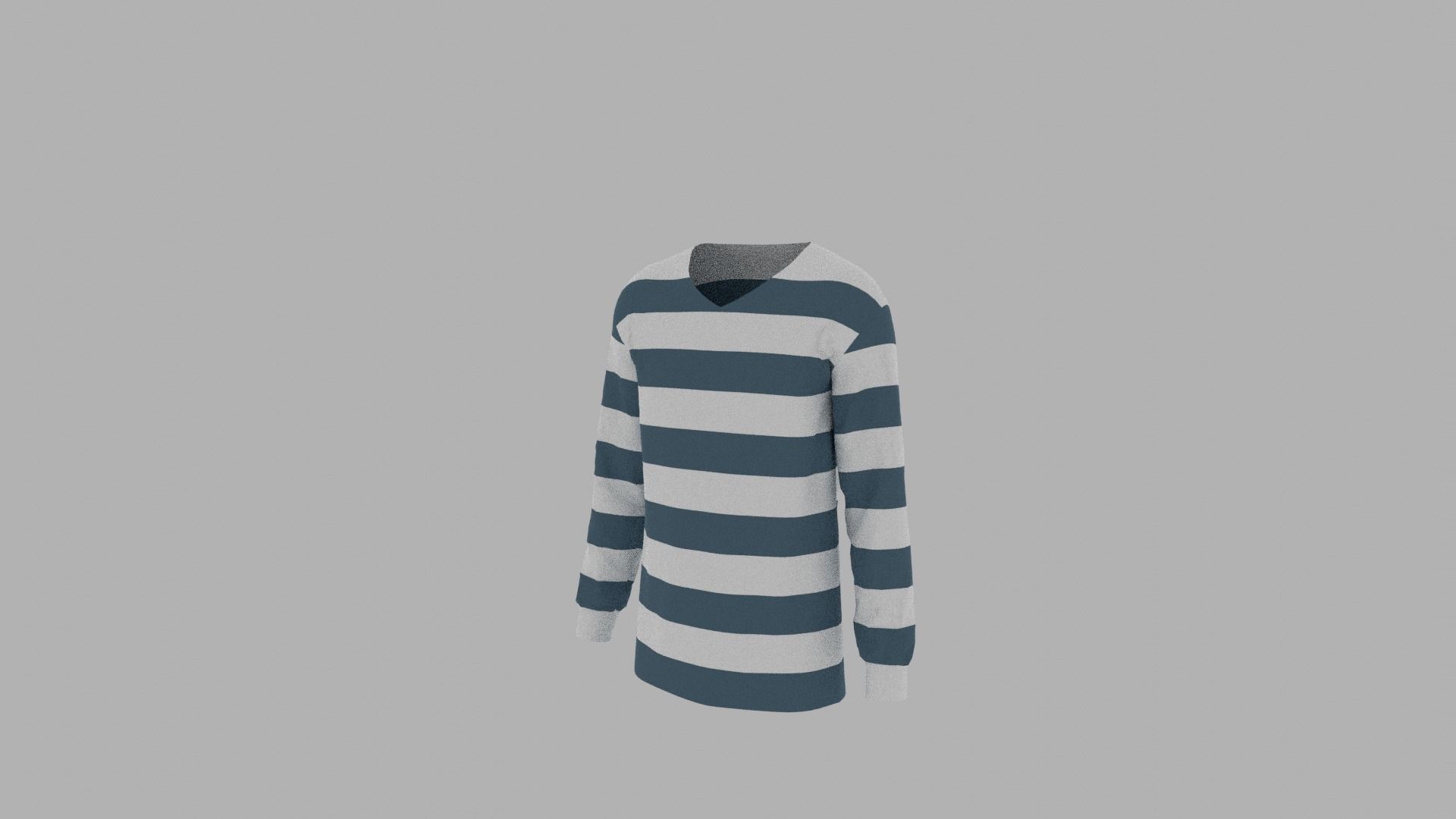 Sweater mannequin wearing striped shirt Low-poly 3D model_2