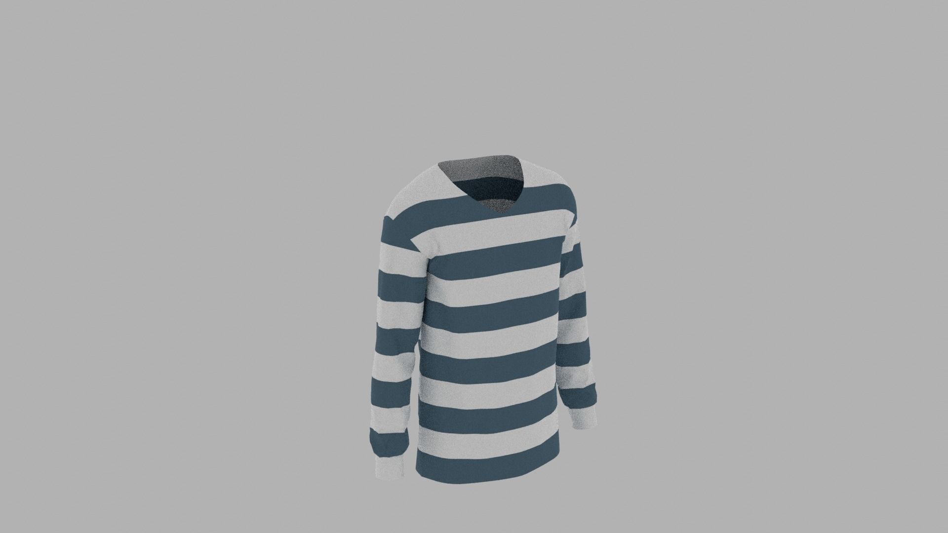 Sweater mannequin wearing striped shirt Low-poly 3D model_4