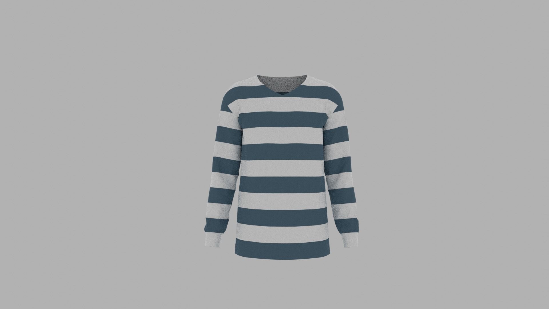 Sweater mannequin wearing striped shirt Low-poly 3D model_1