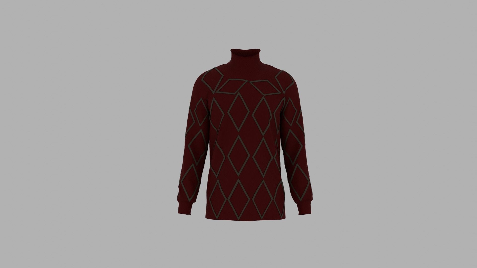 Sweater mannequin wearing Low-poly 3D model_1