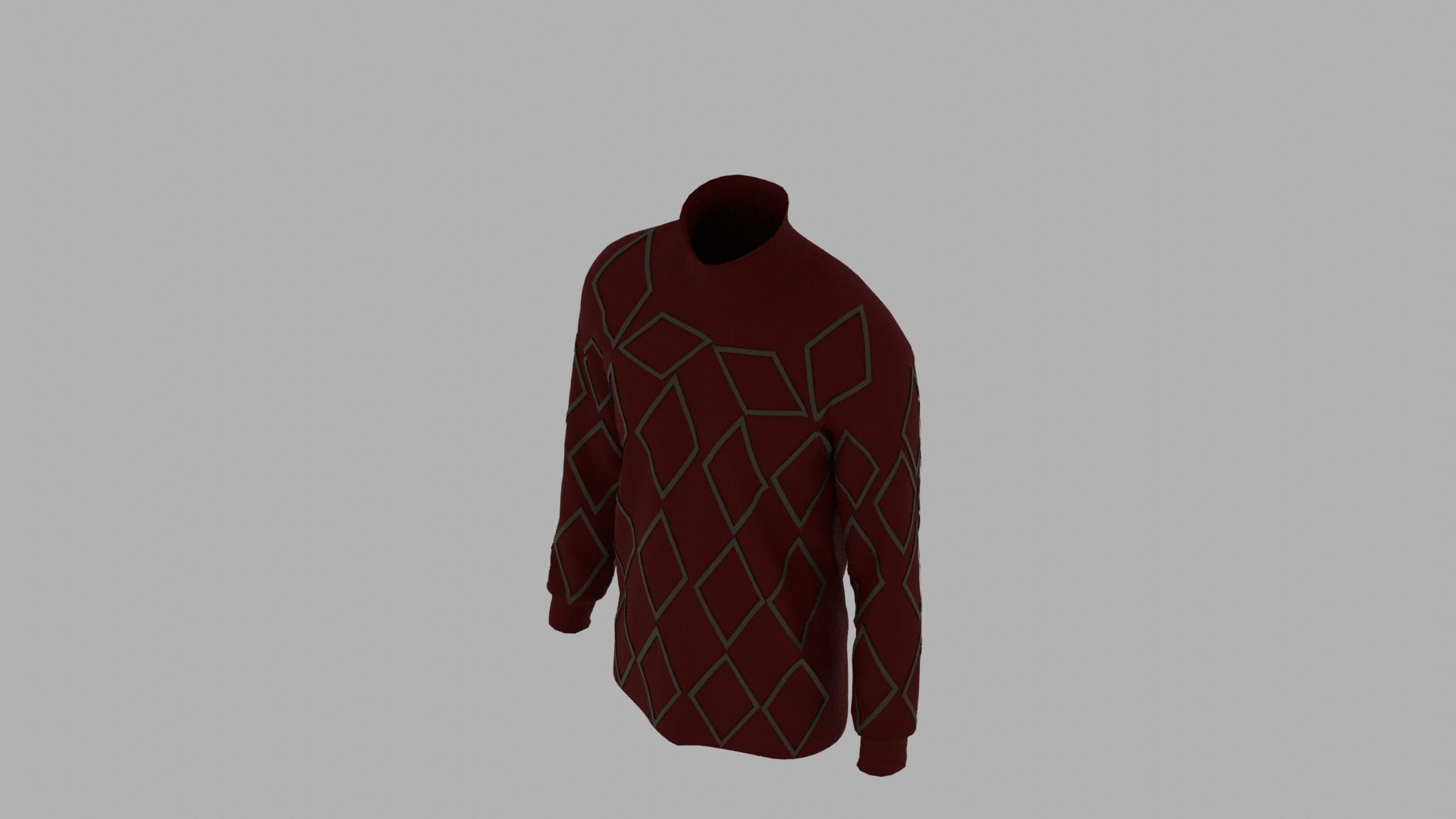 Sweater mannequin wearing Low-poly 3D model_6
