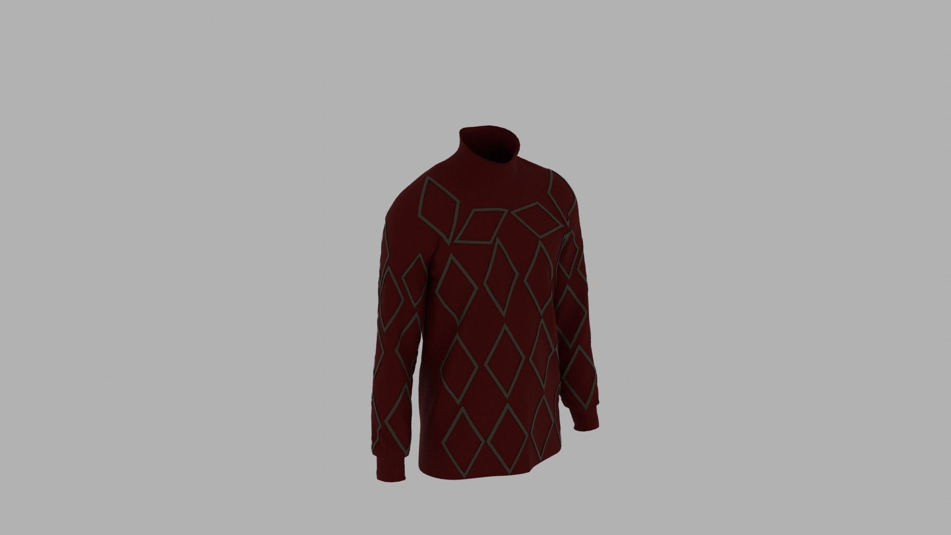 Sweater mannequin wearing Low-poly 3D model_4