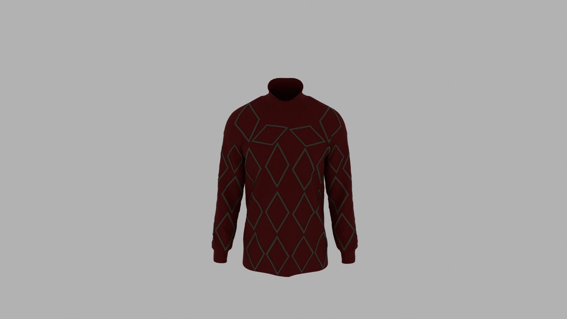 Sweater mannequin wearing Low-poly 3D model_5