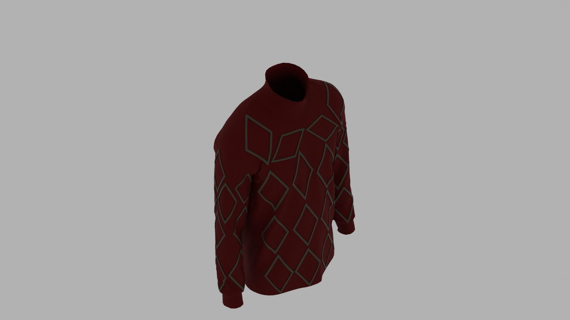 Sweater mannequin wearing Low-poly 3D model_7