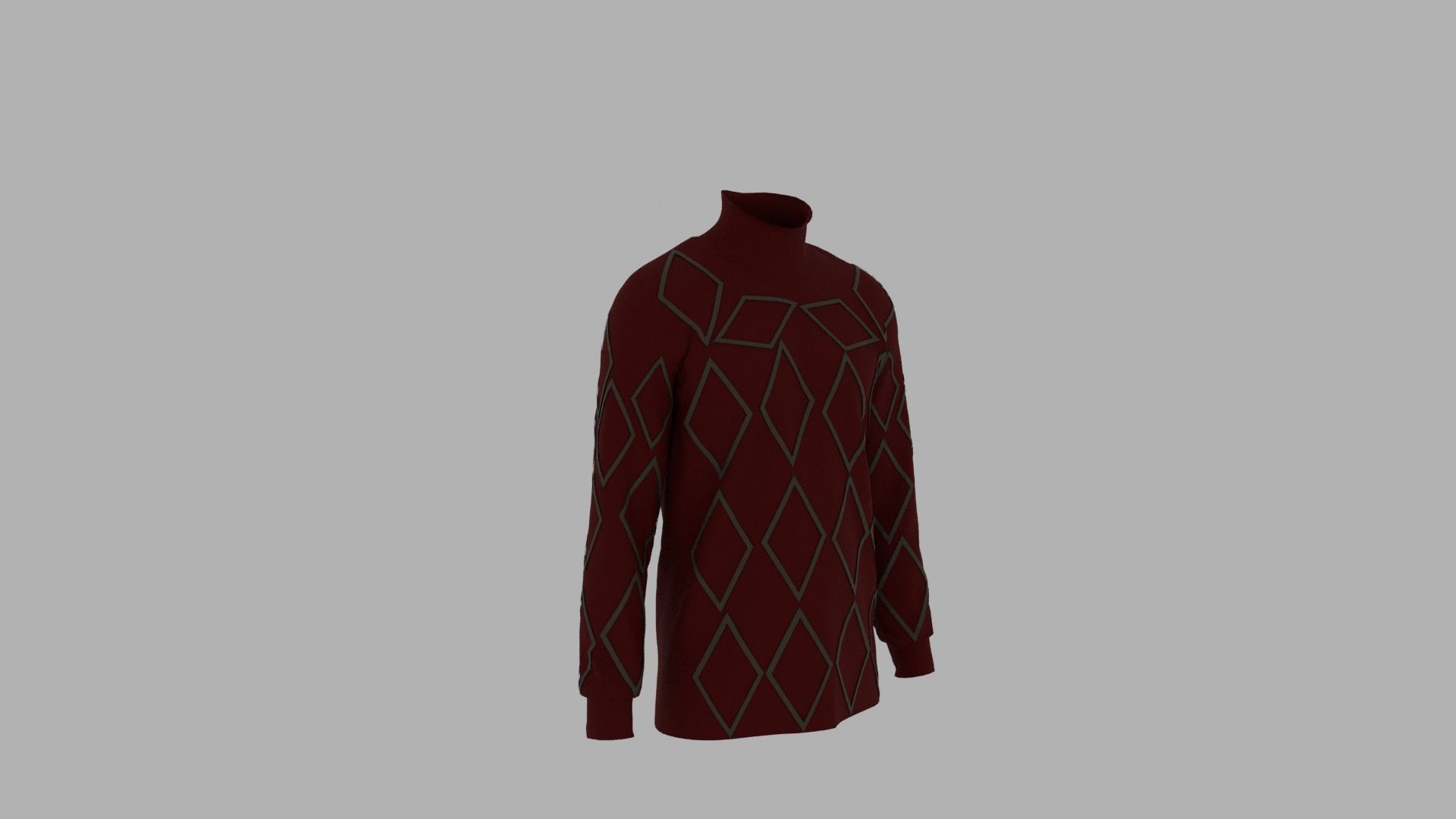 Sweater mannequin wearing Low-poly 3D model_3