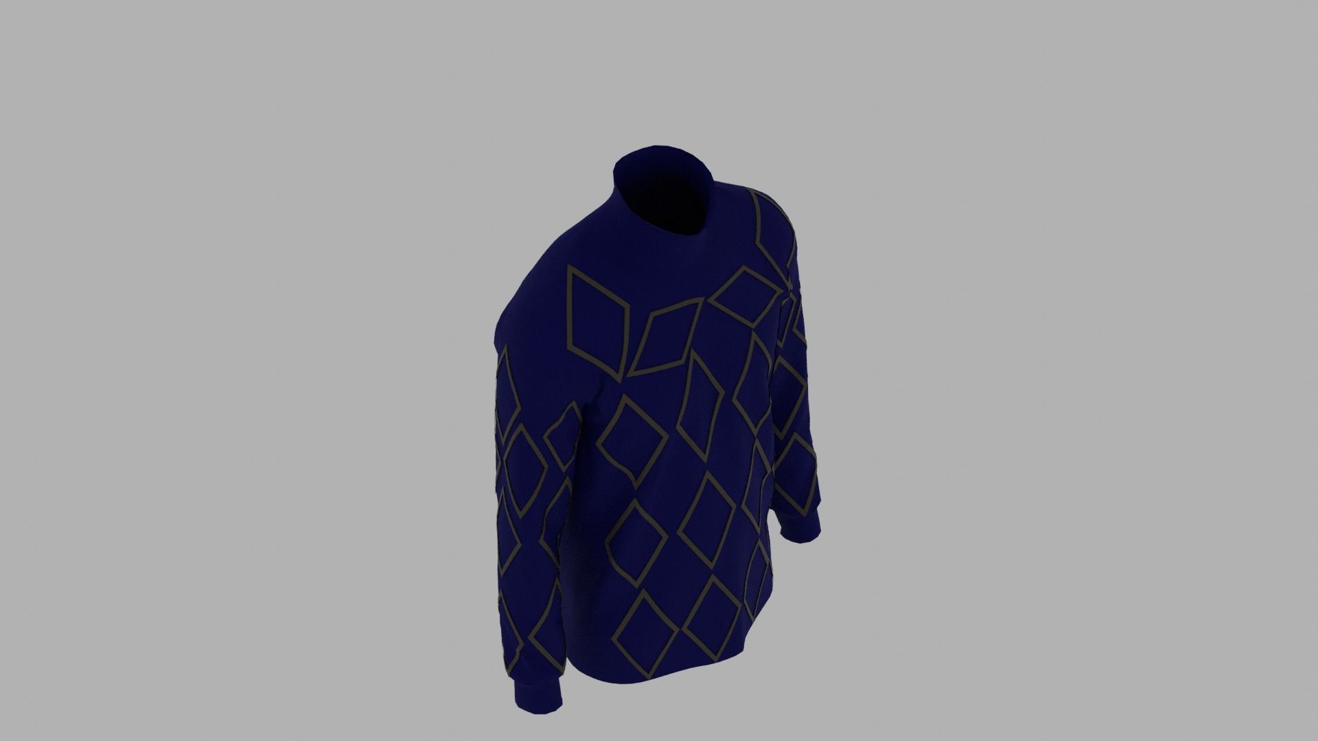 Sweater mannequin wearing Low-poly 3D model_7