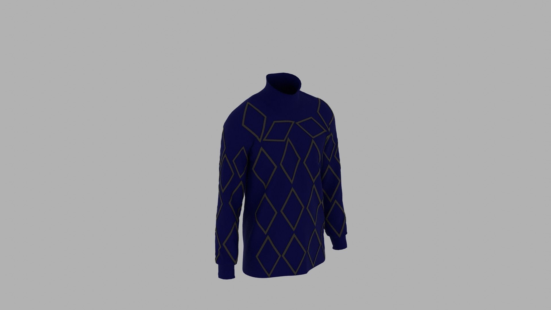 Sweater mannequin wearing Low-poly 3D model_4