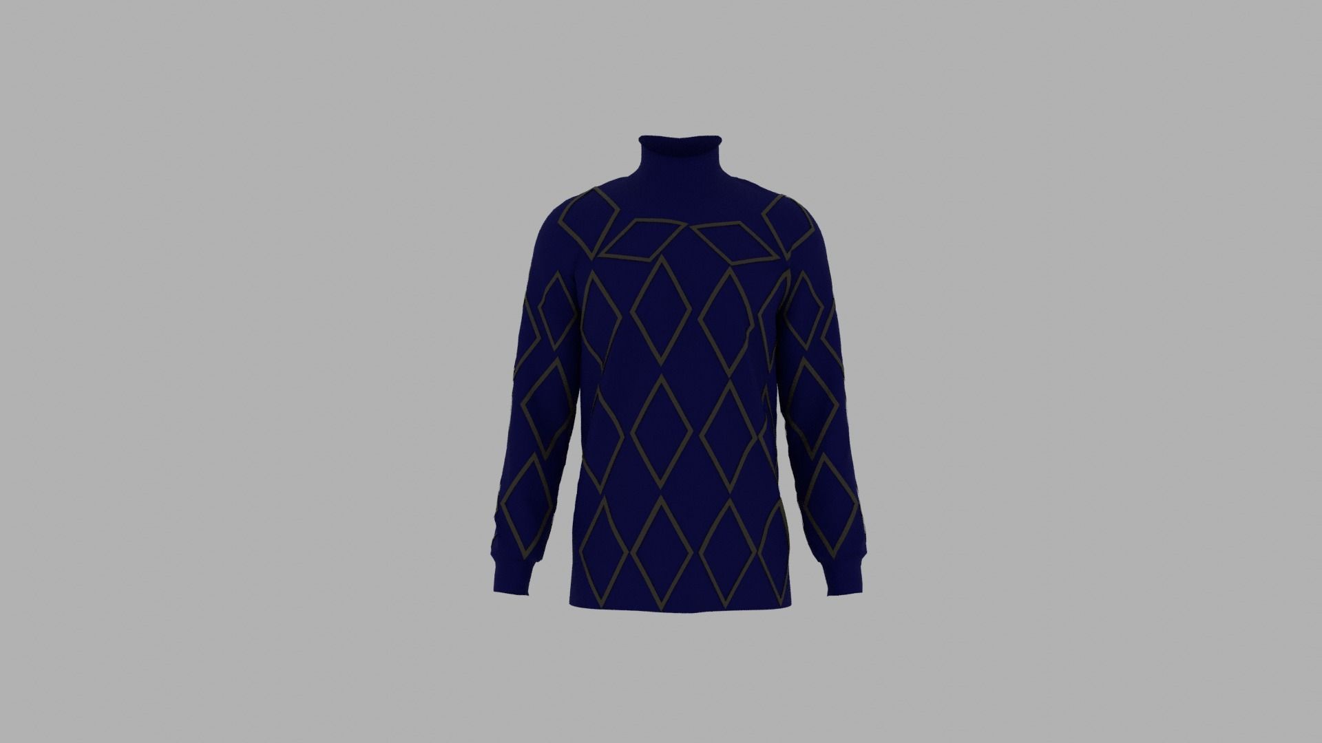 Sweater mannequin wearing Low-poly 3D model_1