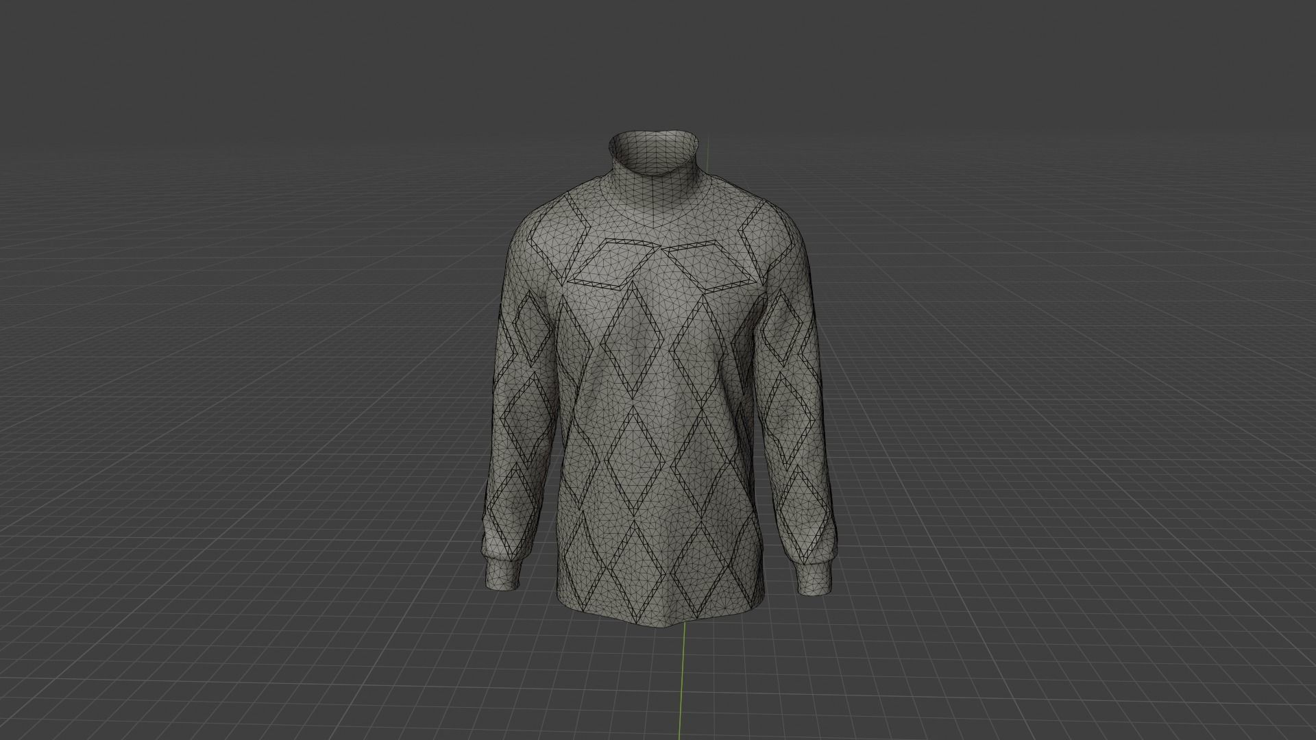 Sweater mannequin wearing Low-poly 3D model_8