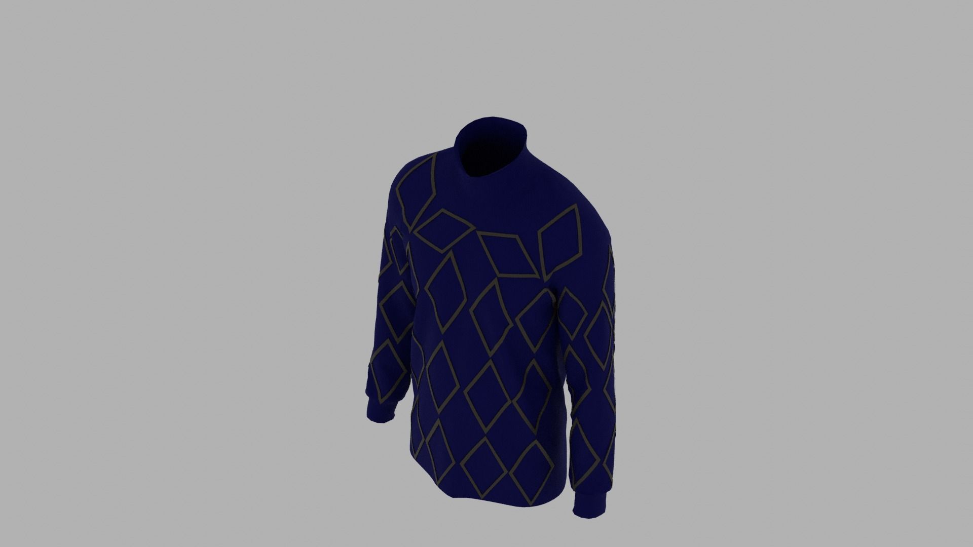 Sweater mannequin wearing Low-poly 3D model_6