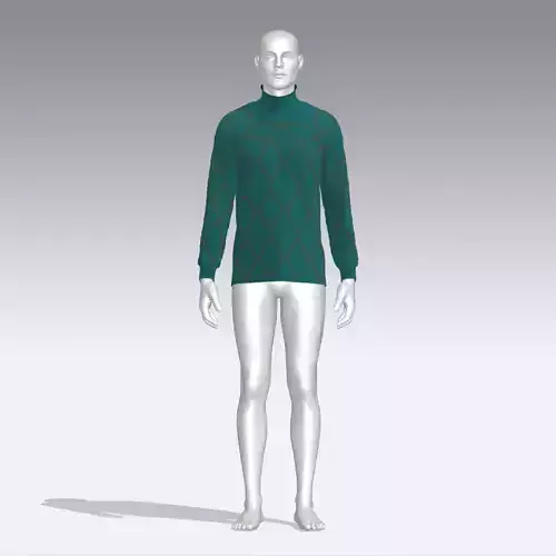 Sweater mannequin wearing turtleneck