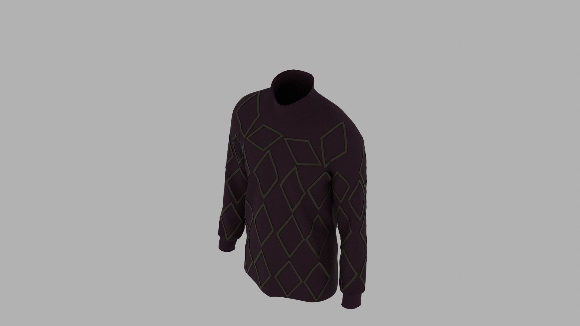 Sweater mannequin wearing Low-poly 3D model_6