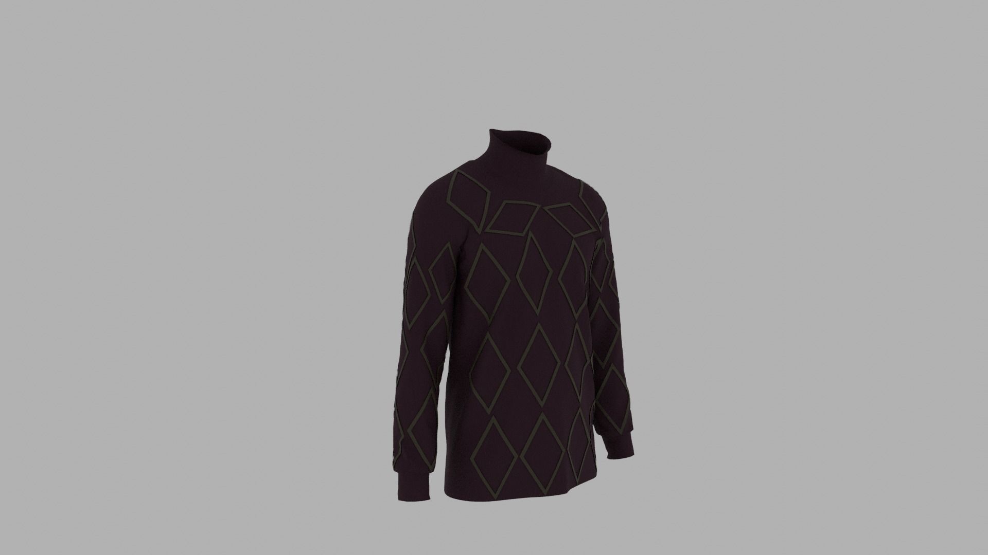 Sweater mannequin wearing Low-poly 3D model_3