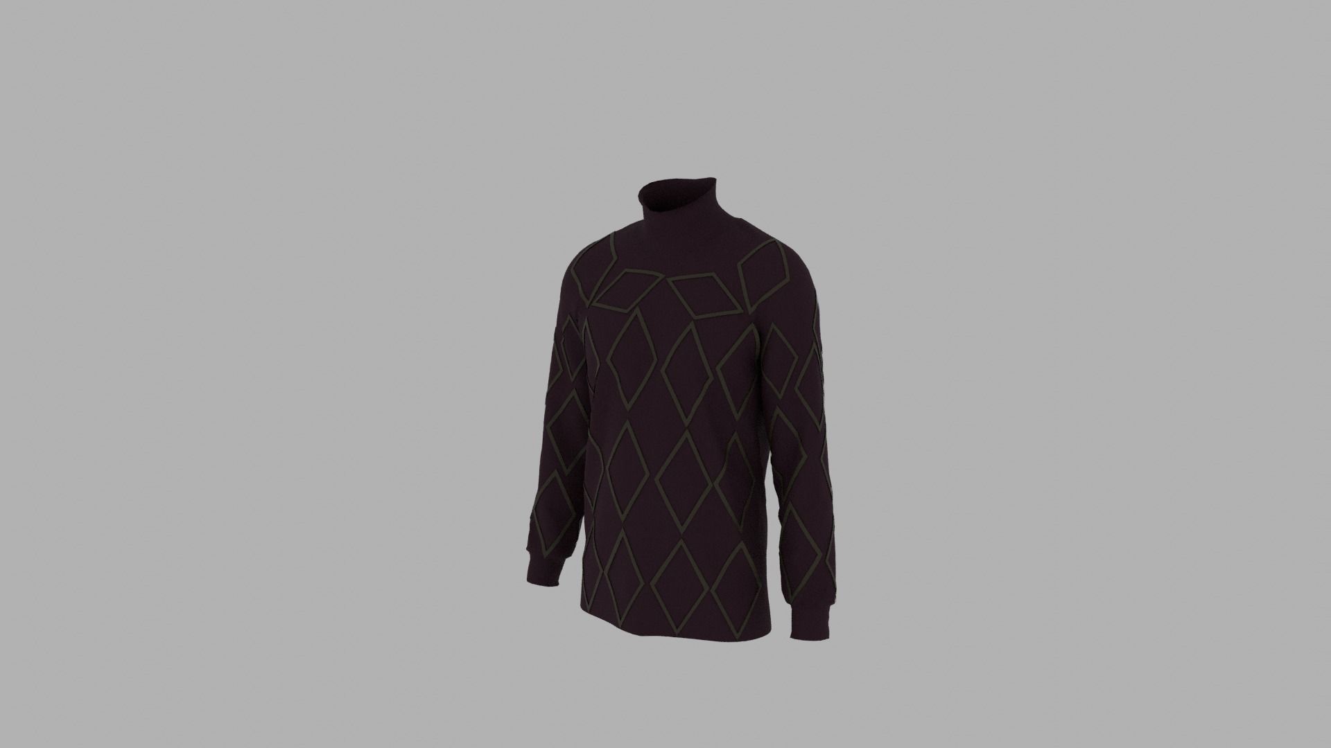 Sweater mannequin wearing Low-poly 3D model_2